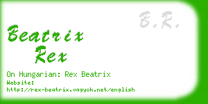 beatrix rex business card